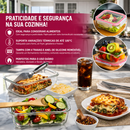 Kit com 15 Frascos Herméticos de Vidro + 10 Copos de Vidro Aruba [ÚLTIMAS UNIDADES EM ESTOQUE!]